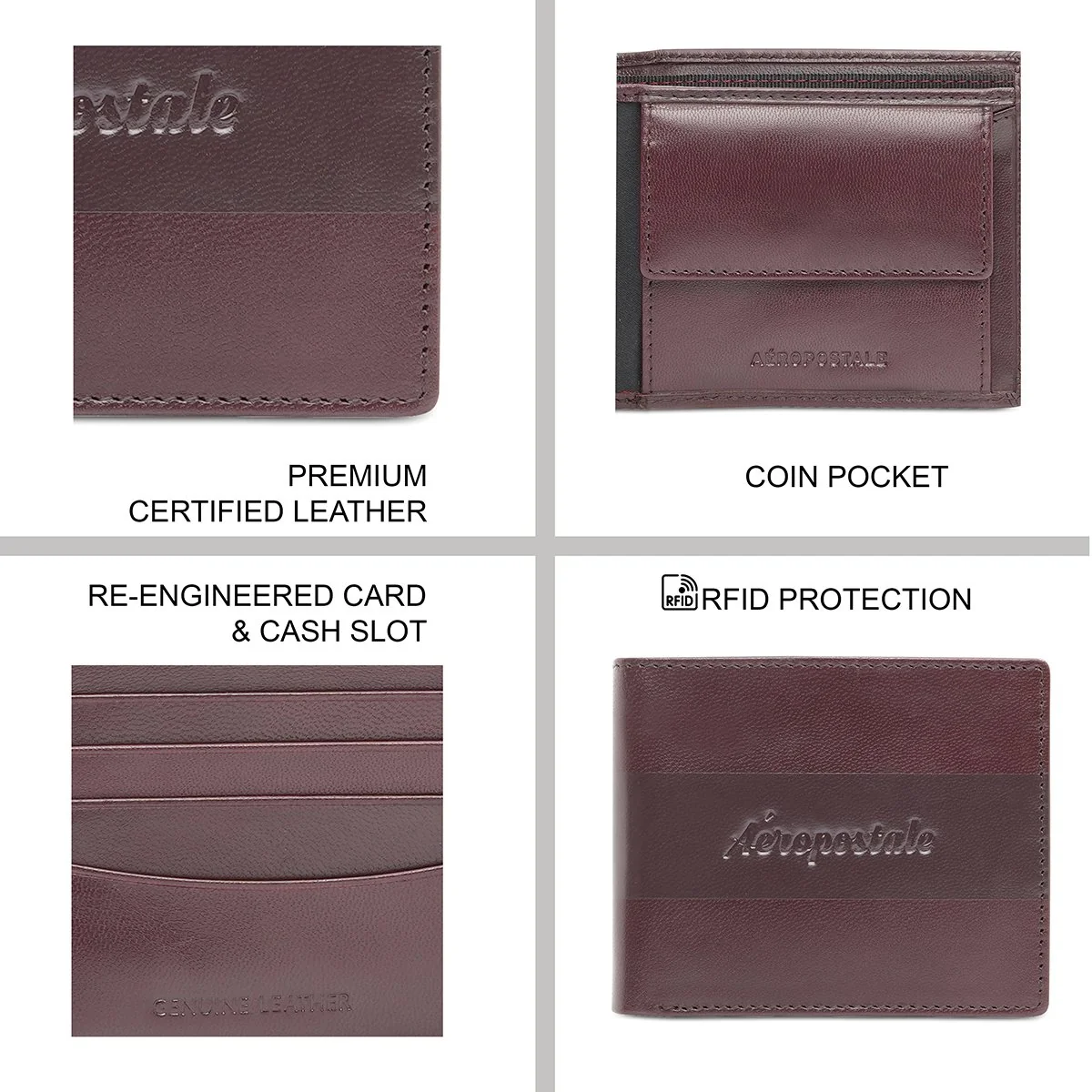 Aeropostale Pompano Men's Global Coin Wallet - Image 8