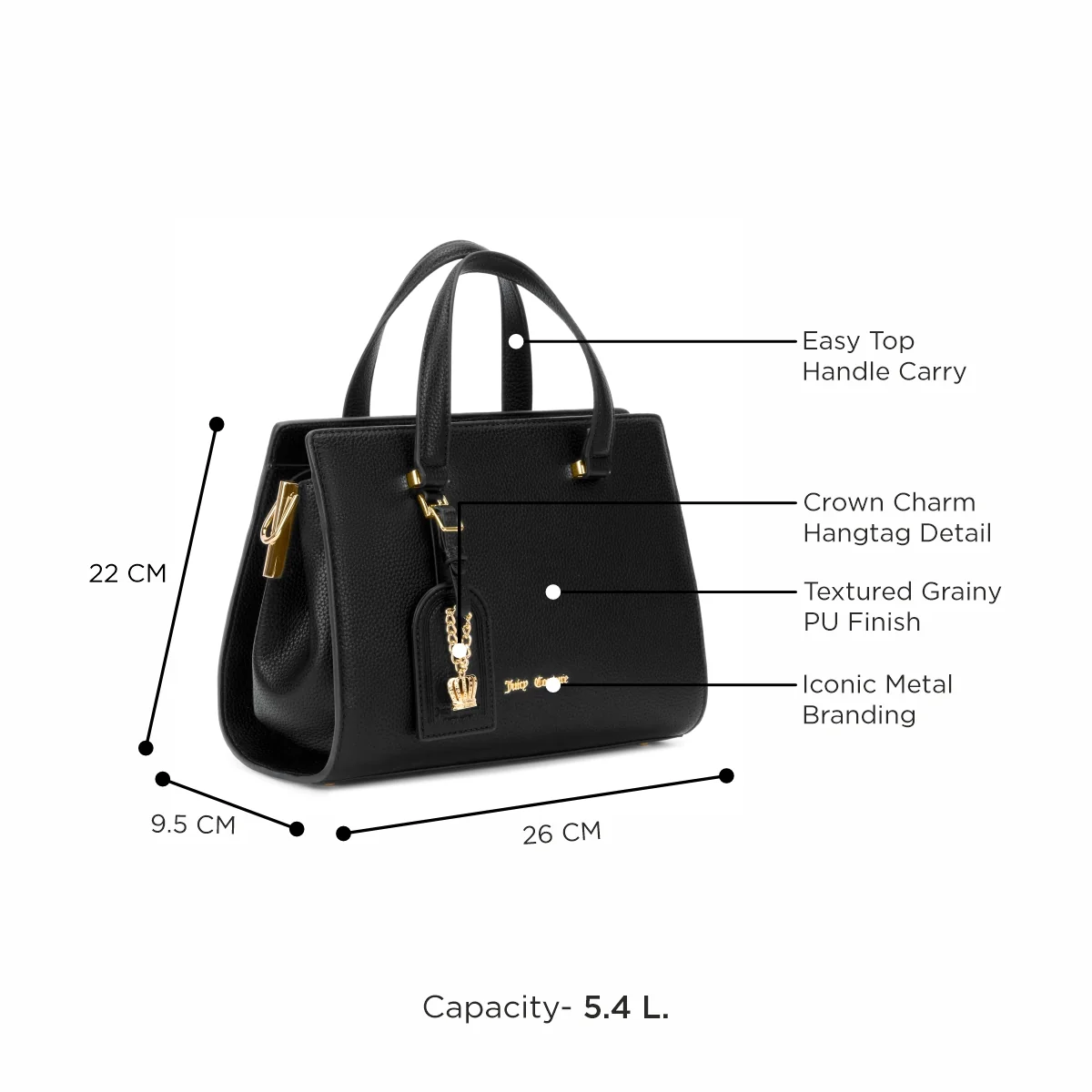 Juicy Couture Accordion Shell Satchel Women's Satchel - Image 3