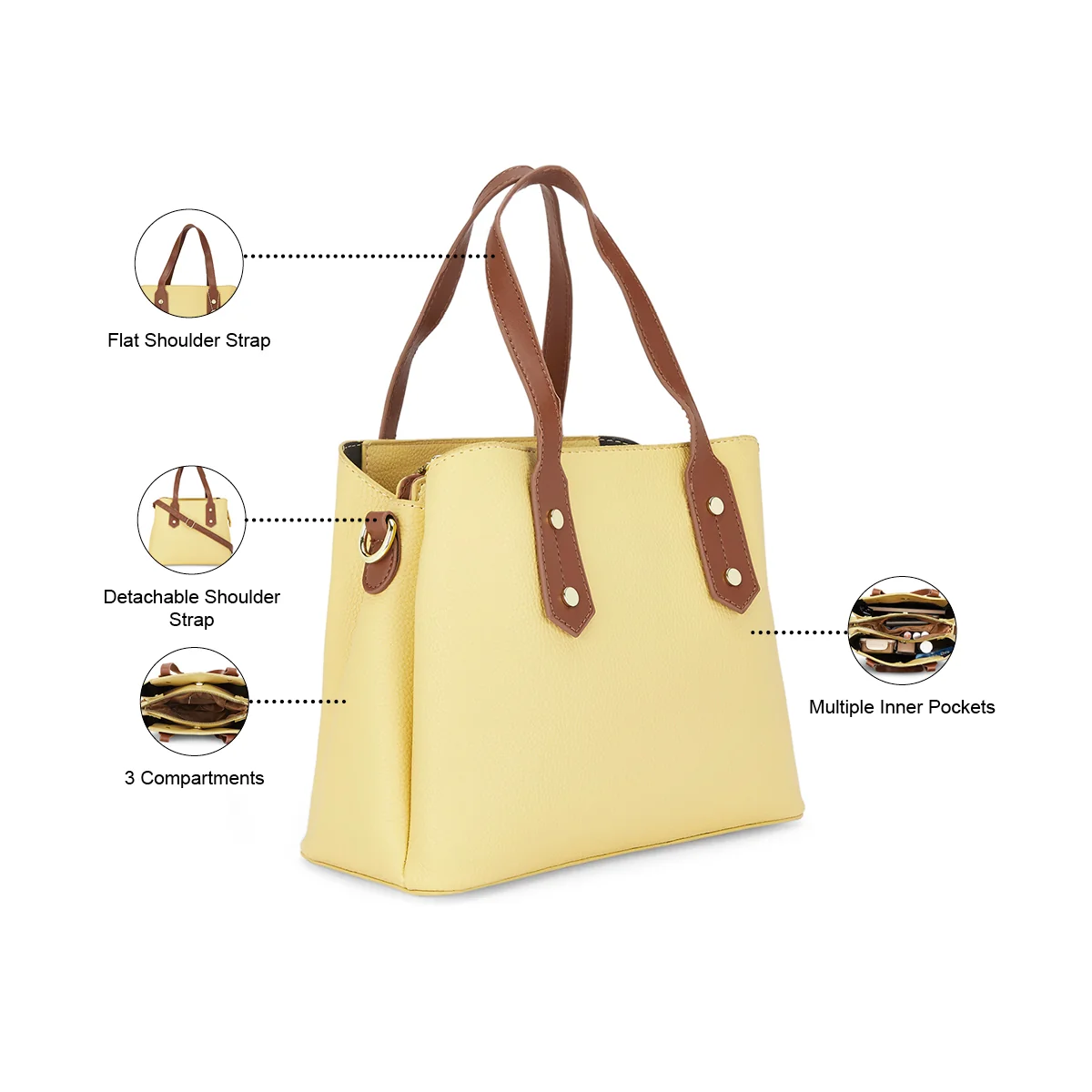 Sugarush Daniela Women's Vegan Leather Shoulder Bag - Image 4