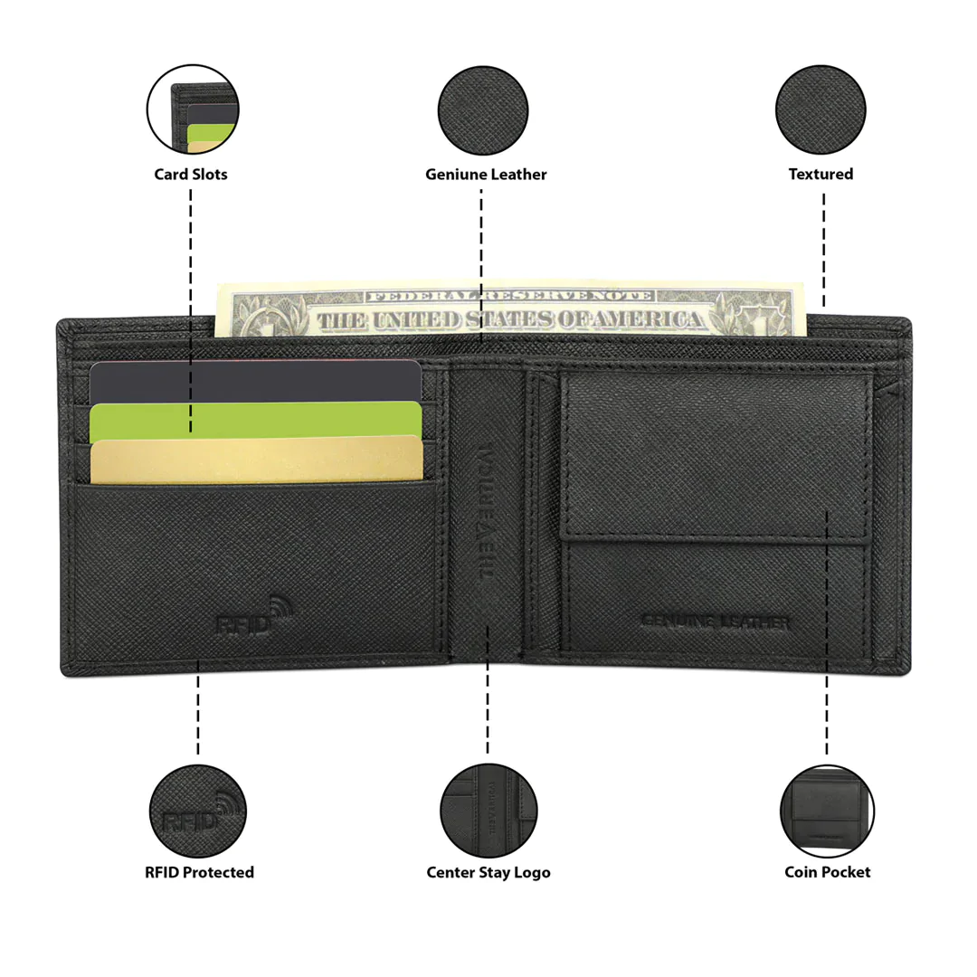 The Vertical Maestro Men's Leather Global Coin Wallet - Image 4