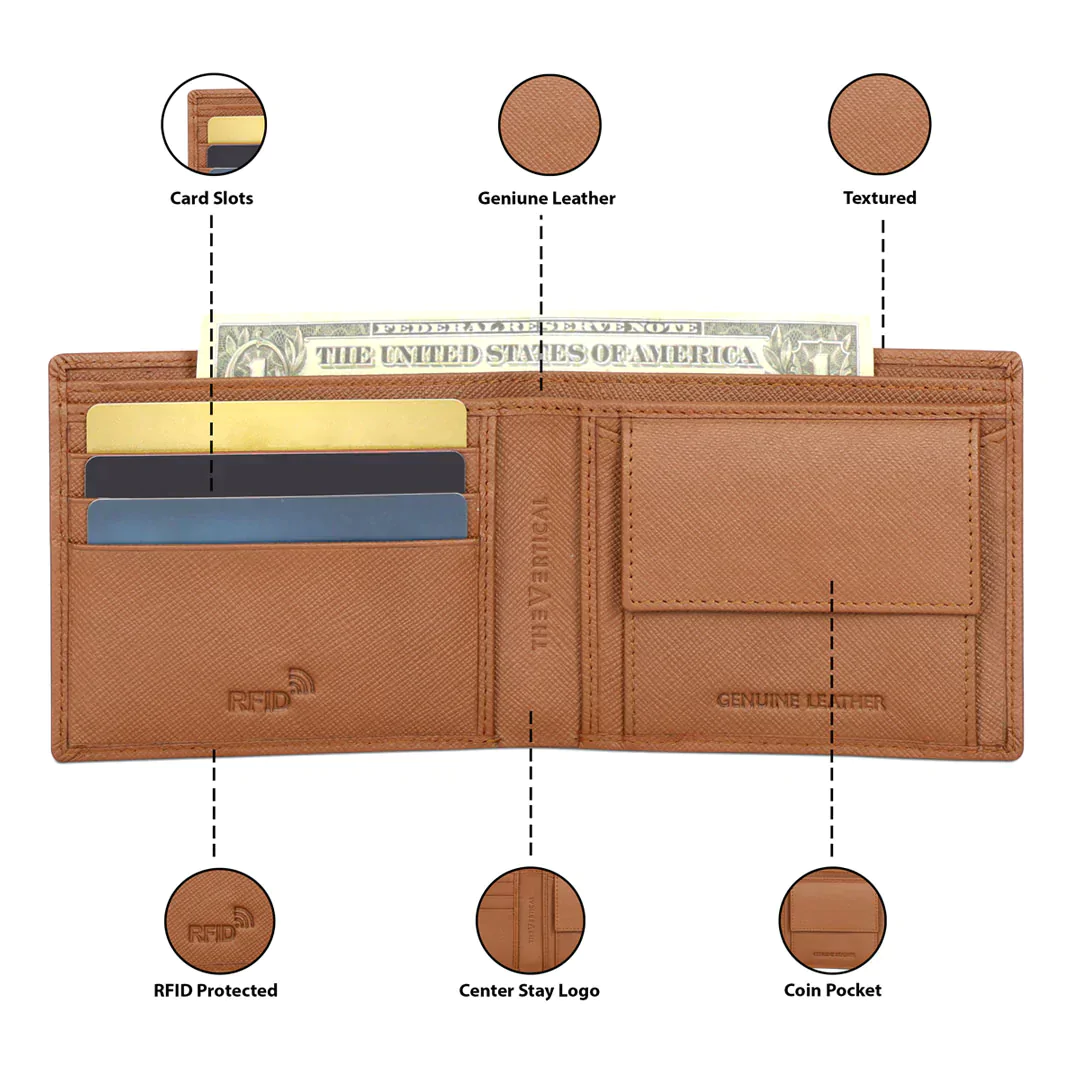 The Vertical Maestro Men's Leather Global Coin Wallet - Image 4