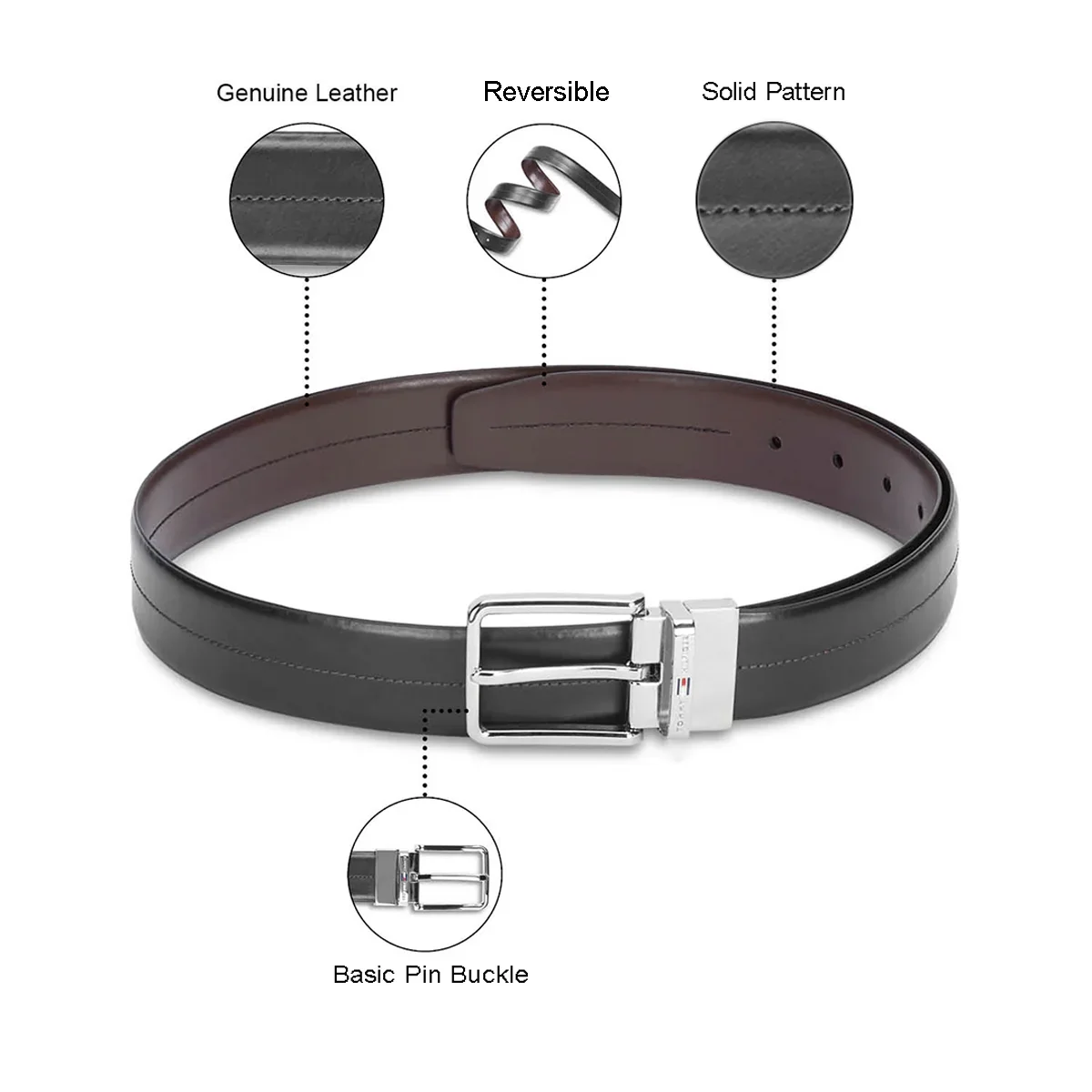 Tommy Hilfiger Aberdeen Men's Reversible Leather Belt - Image 4