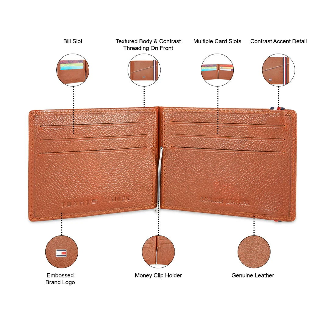 Tommy Hilfiger Adriel Men's Leather Moneyclip Wallet - Image 11