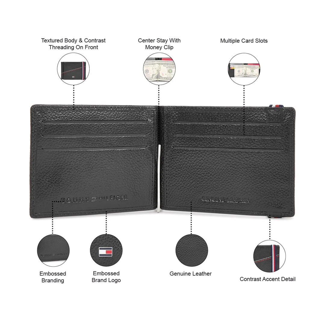 Tommy Hilfiger Adriel Men's Leather Moneyclip Wallet - Image 19
