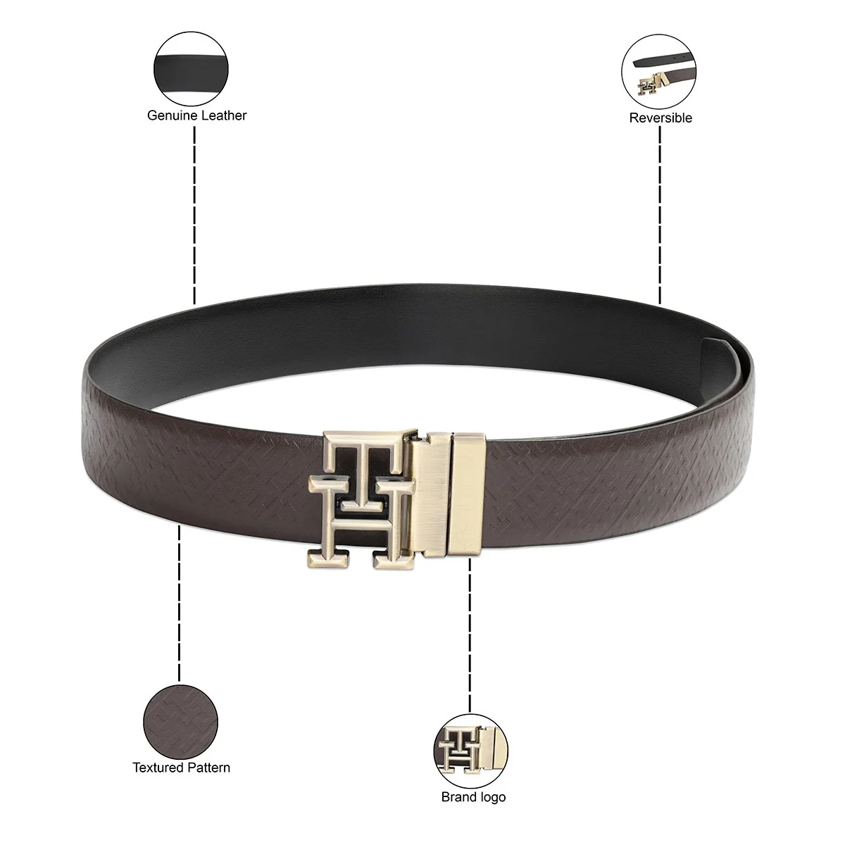 Tommy Hilfiger Boonville Men's Reversible Belt - Image 4