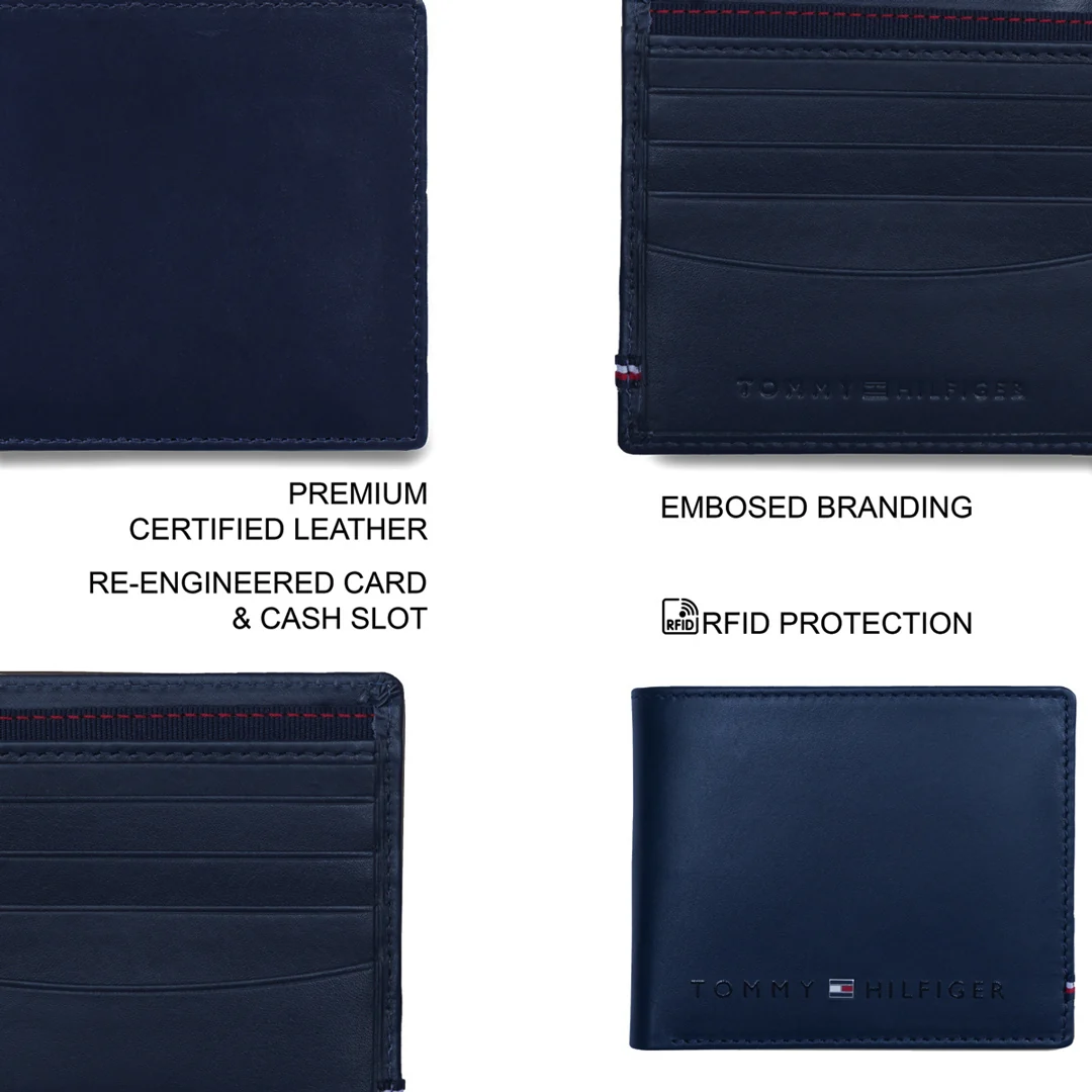 Tommy Hilfiger Cesare Men's Leather Global Coin Wallet - Image 4