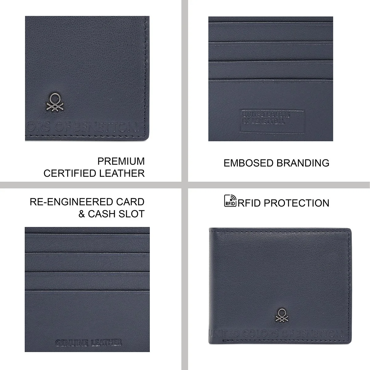 United Colors of Benetton Davle Men's Slimfold Wallet - Image 8