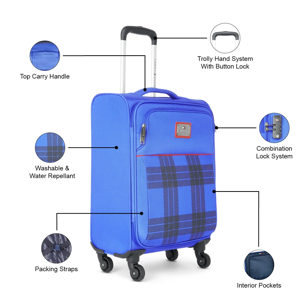 Tommy Hilfiger Dazzle Lite Ultra Unisex Soft Luggage Bag - Mid - Image 4