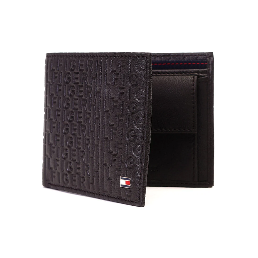 Tommy Hilfiger Erik Embossed Men's Leather Global Coin Wallet - Image 9