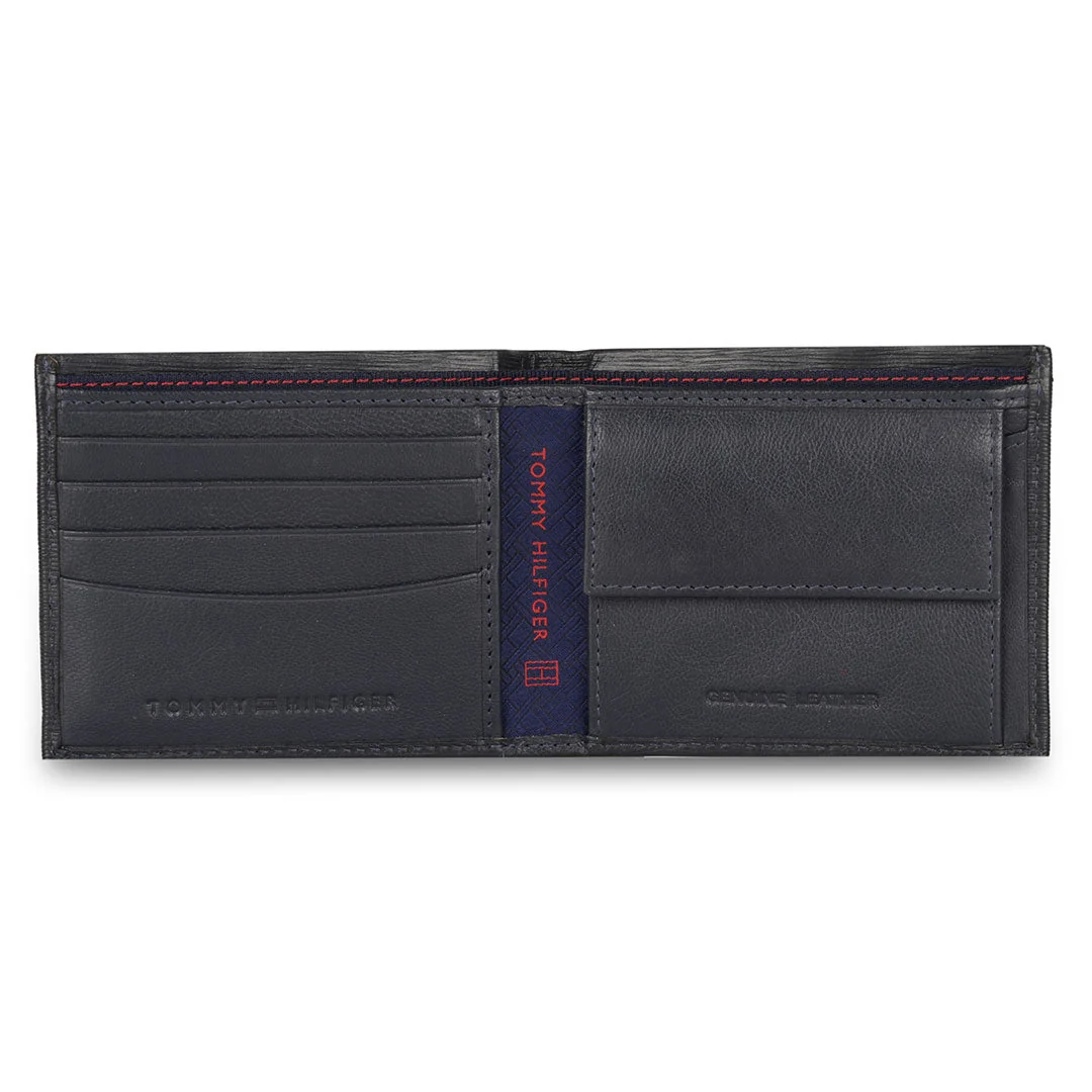 Tommy Hilfiger Finn Men's Leather Global Coin Wallet-Navy - Image 22