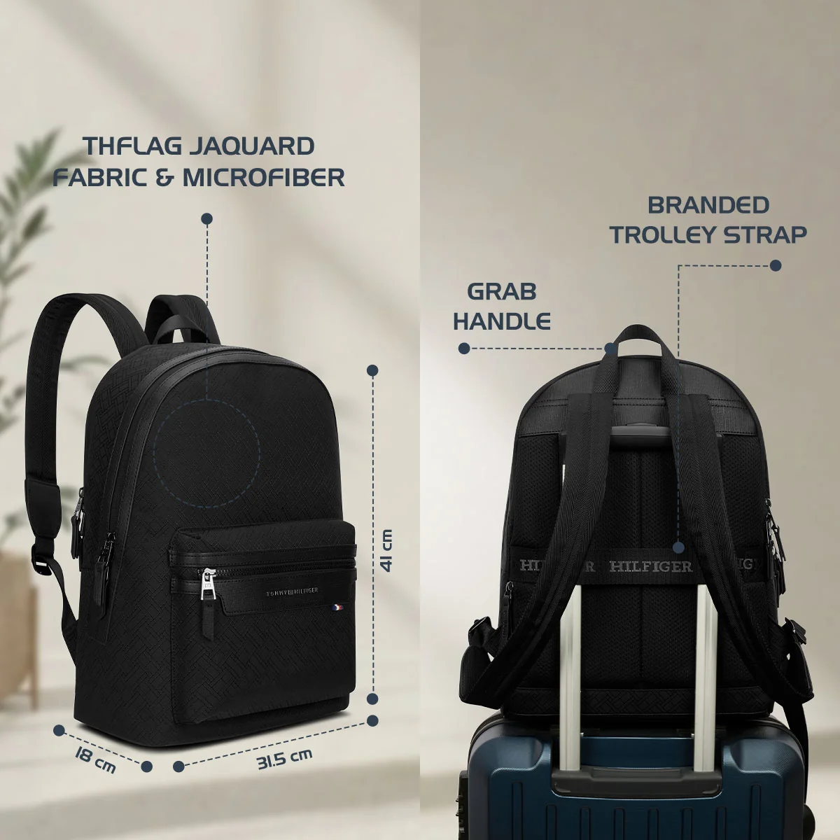 Tommy Hilfiger Flexon Laptop Backpack - Image 6