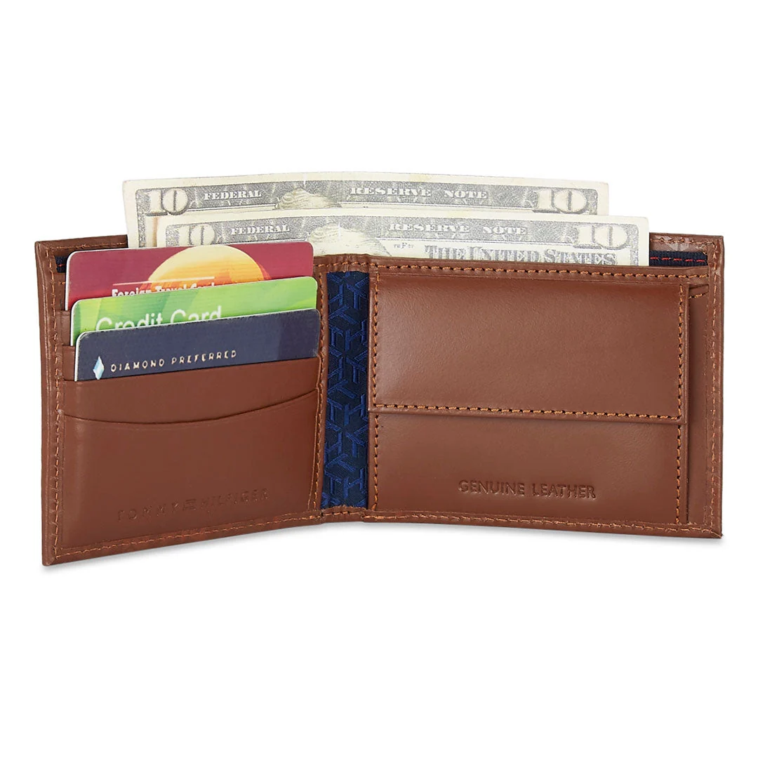 Tommy Hilfiger Franco Printed Men's Leather Global Coin Wallet-Black - Image 21