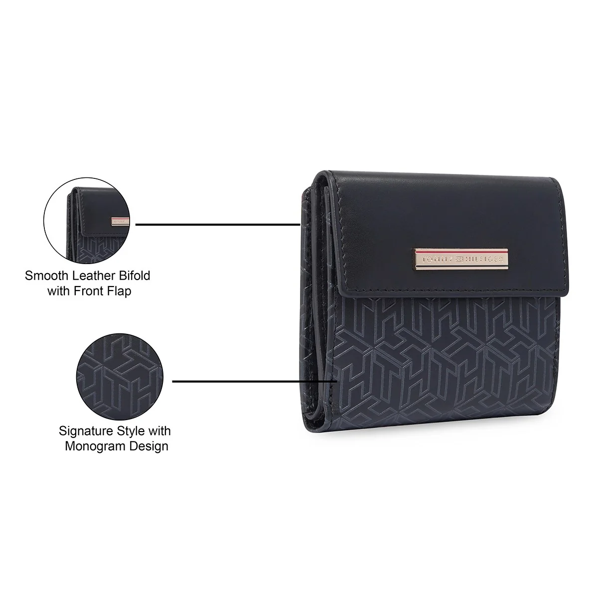 Tommy Hilfiger Freyna Women's Small Flap Wallet With Sling - Image 3
