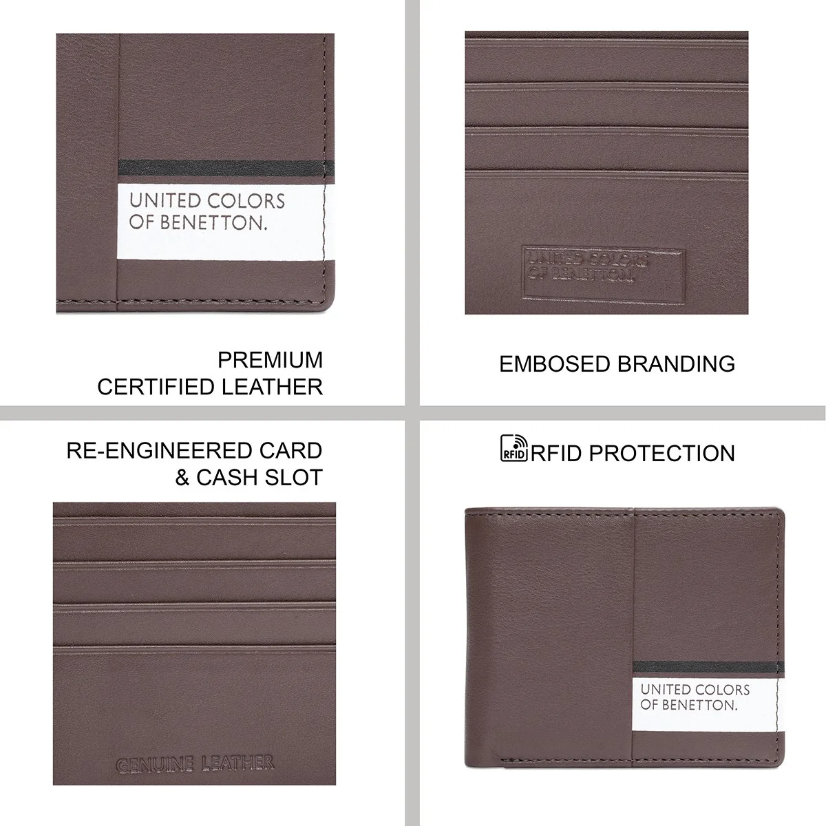 United Colors of Benetton Jecna Men's Slimfold Wallet - Image 8