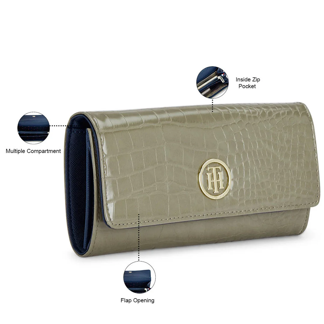 Tommy Hilfiger Jocelyn Plus Women's Vegan Textured Leather Wallet - Image 10