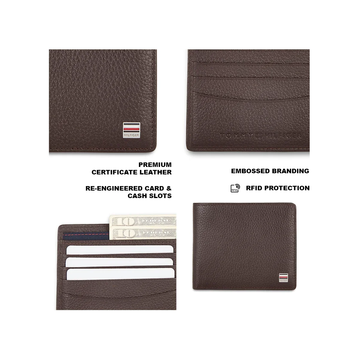 Tommy Hilfiger Limone Men's Leather Global Coin Wallet - Image 4