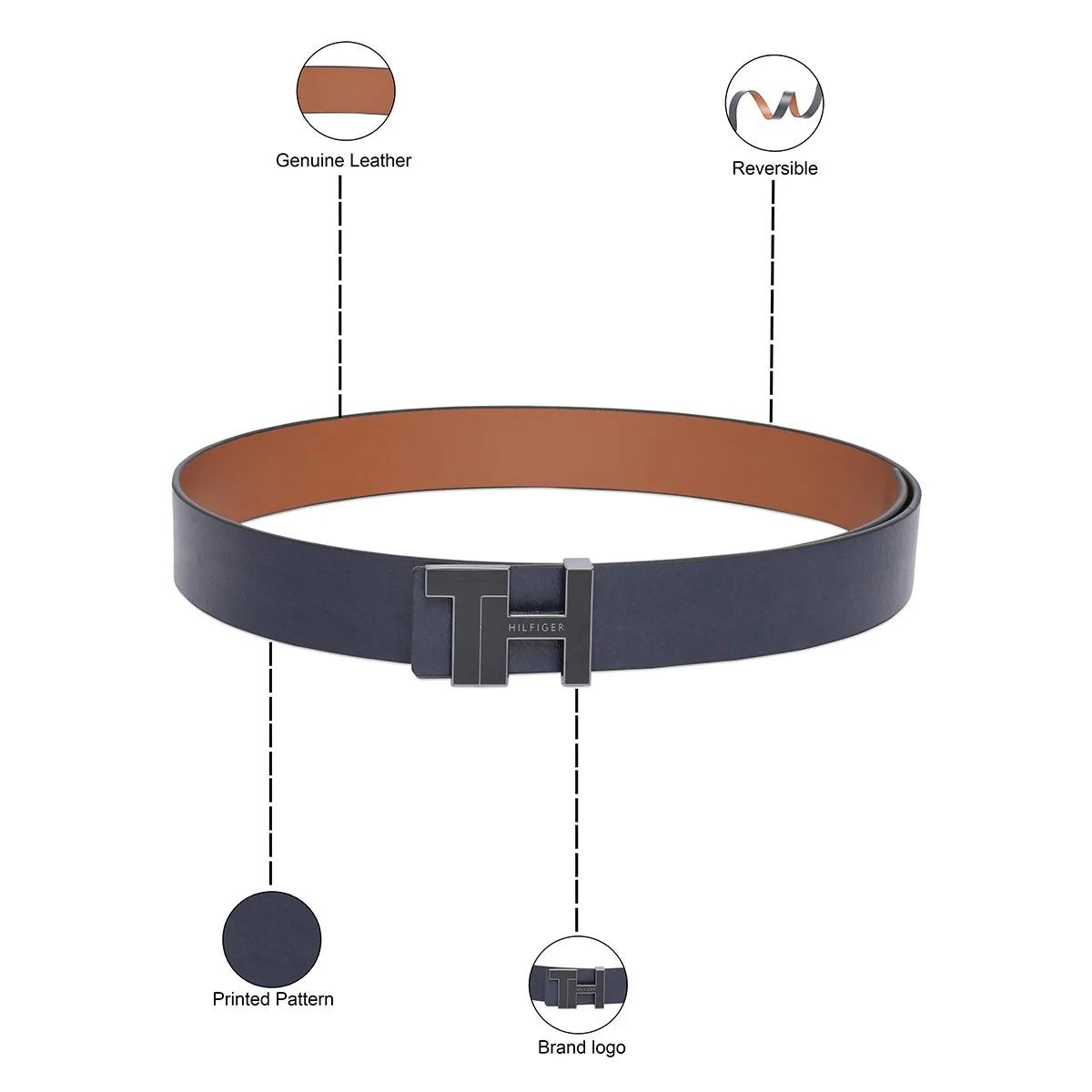 Tommy Hilfiger Menorca Men's Reversible Belt - Image 4