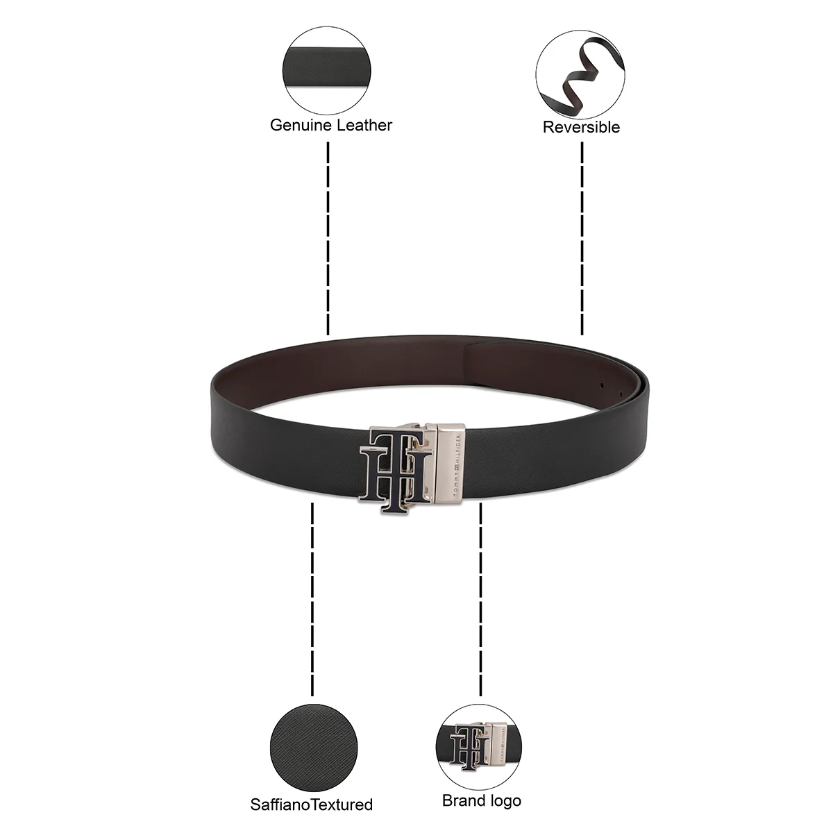 Tommy Hilfiger Moravia Men's Reversible Belt - Image 4