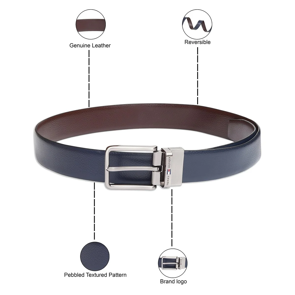 Tommy Hilfiger Snowmas Men's Reversible Belt - Image 4
