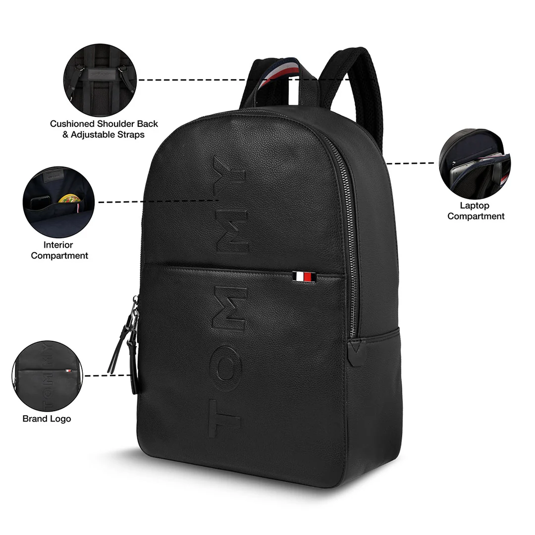 Tommy Hilfiger Premium Leather Line Time-square Laptop Backpack - Image 4