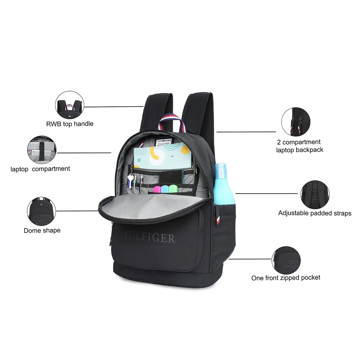 Tommy Hilfiger Cherokee Laptop Backpack - Image 4