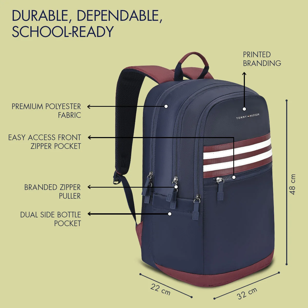 Tommy Hilfiger Travik Non Laptop Backpack - Image 4