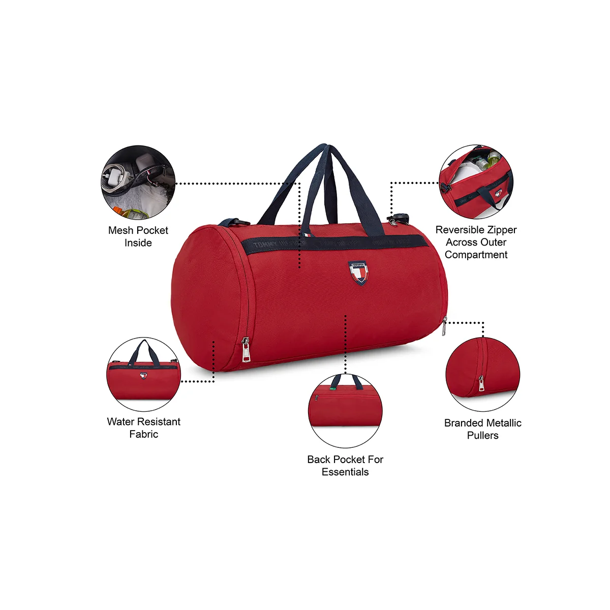 Tommy Hilfiger Wesley Unisex Polyester Gym Bag - Image 4