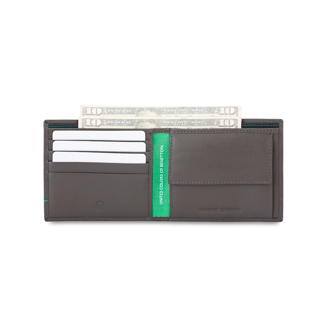 United Colors of Benetton Bradley Men's Leather Global Coin Wallet - Image 13