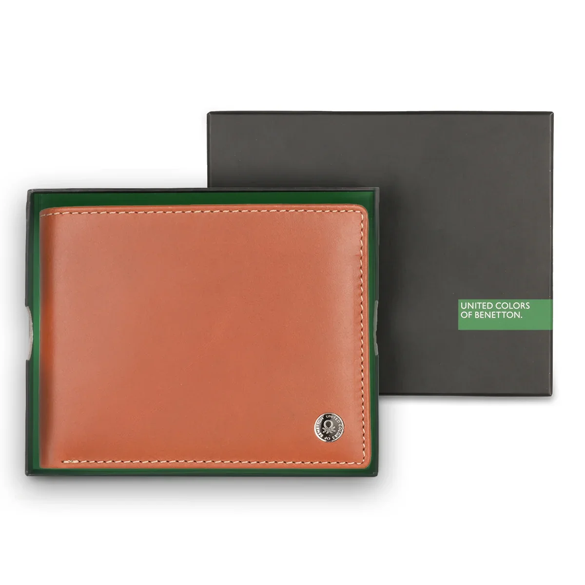 United Colors of Benetton Bron Men's Leather Passcase Wallet - Image 7