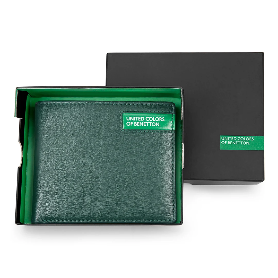 United Colors of Benetton Corvin Men's Leather Global Coin Wallet - Image 7