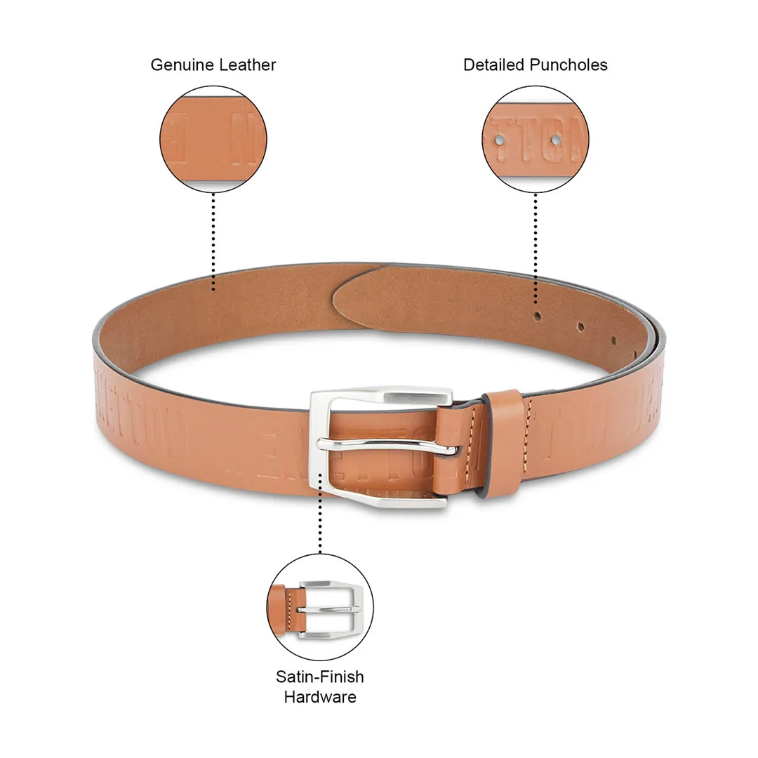 United Colors of Benetton Costa Men's Leather Non-Reversible Belt - Image 4