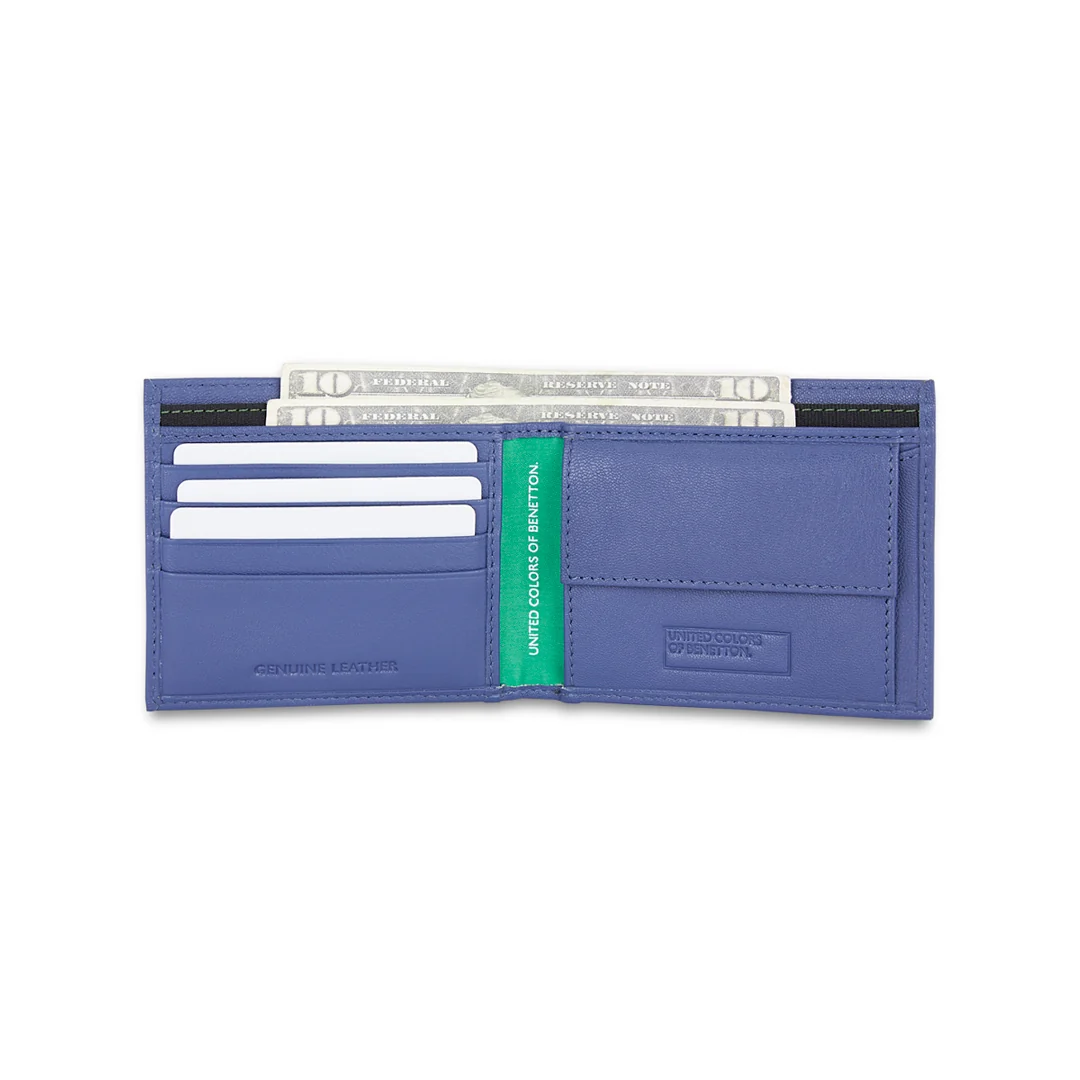 United Colors of Benetton Damek Men's Leather Global Coin Wallet - Image 5