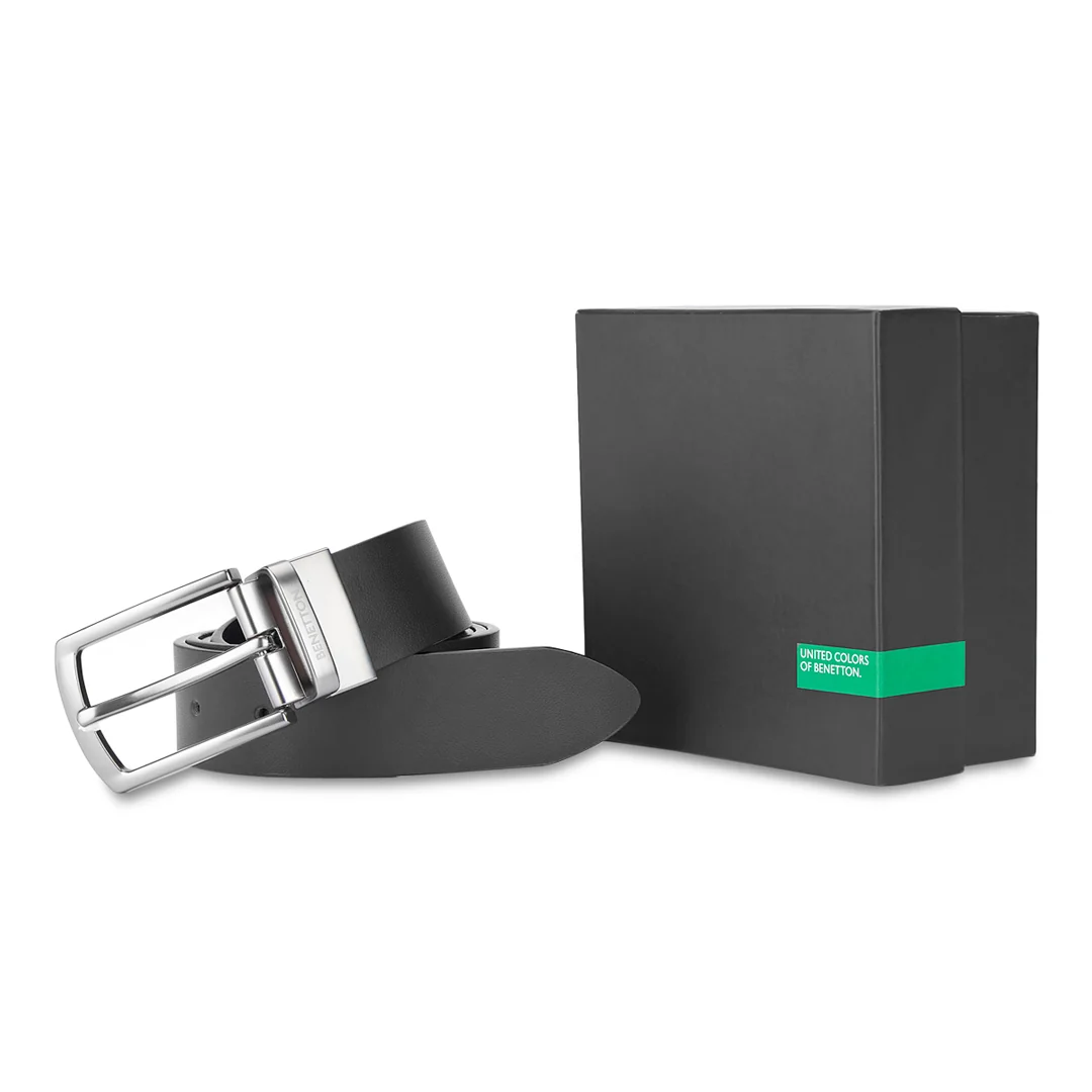 United Colors of Benetton Domenico Men's Leather Reversible Belt - Image 6