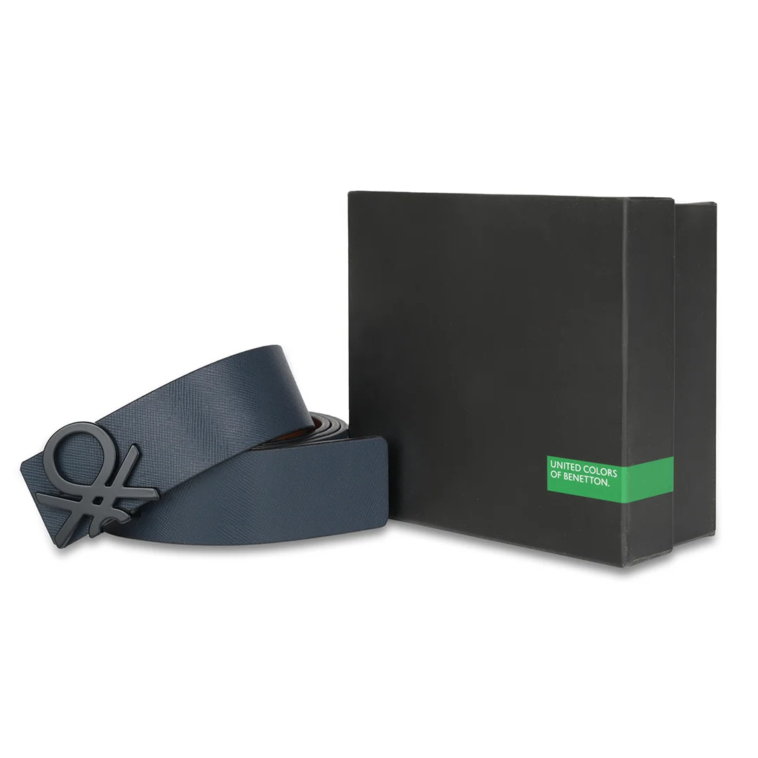 United Colors of Benetton Edgar Men's Leather Reversible Belt - Image 7