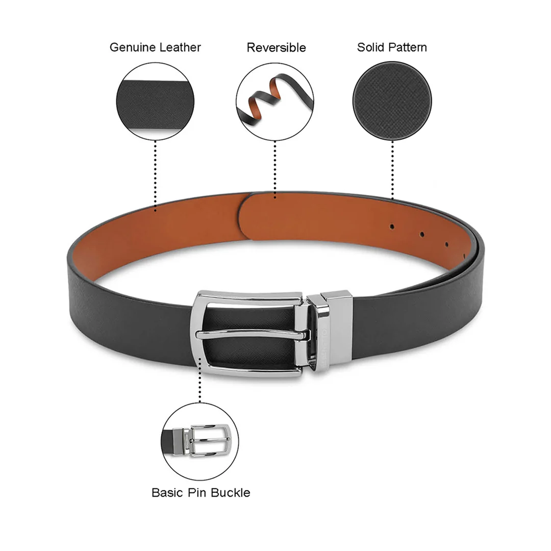 United Colors of Benetton Jenner Men's Leather Reversible Belt - Image 4