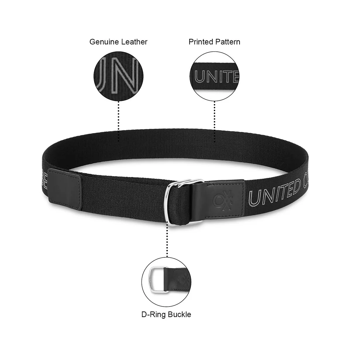 United Colors of Benetton Quinto Men's Leather Non Reversible Belt - Image 4