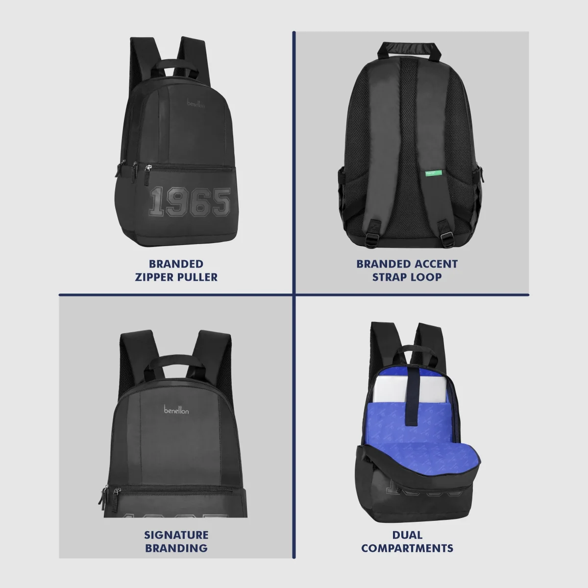 United Colors of Benetton Aether Pro Laptop Backpack - Image 4