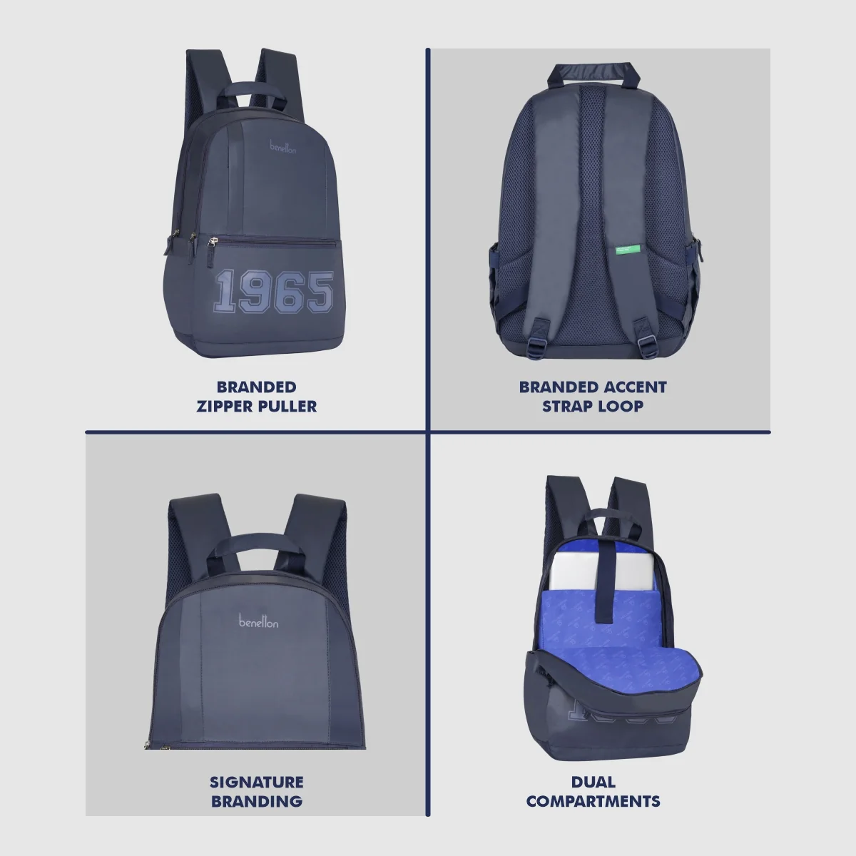 United Colors of Benetton Aether Pro Laptop Backpack - Image 4