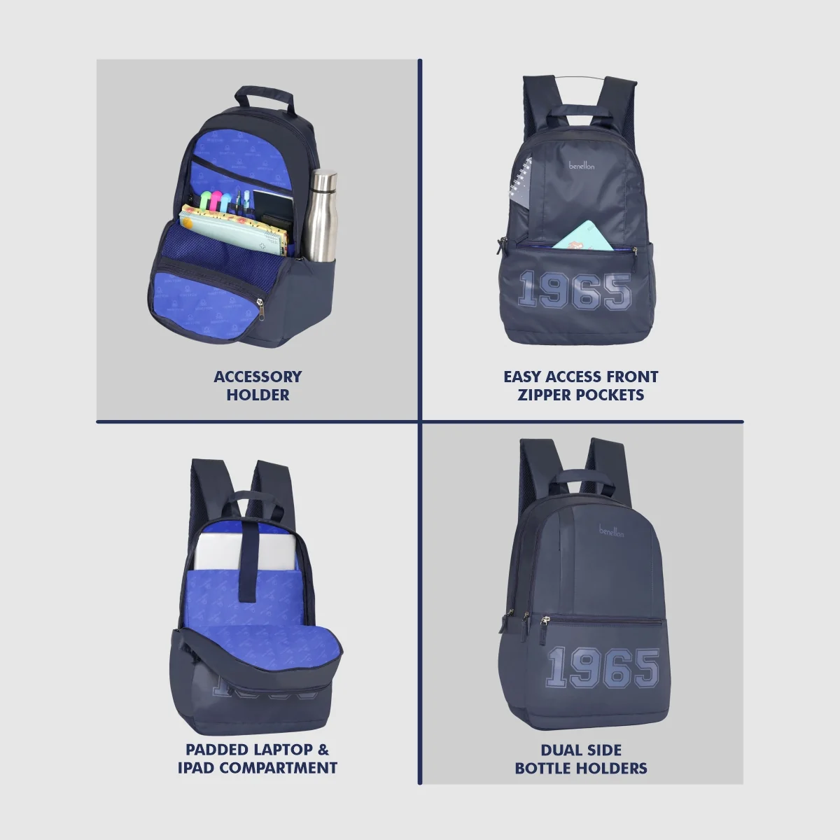 United Colors of Benetton Aether Pro Laptop Backpack - Image 5