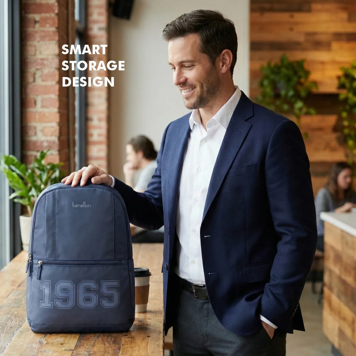 United Colors of Benetton Aether Pro Laptop Backpack - Image 6