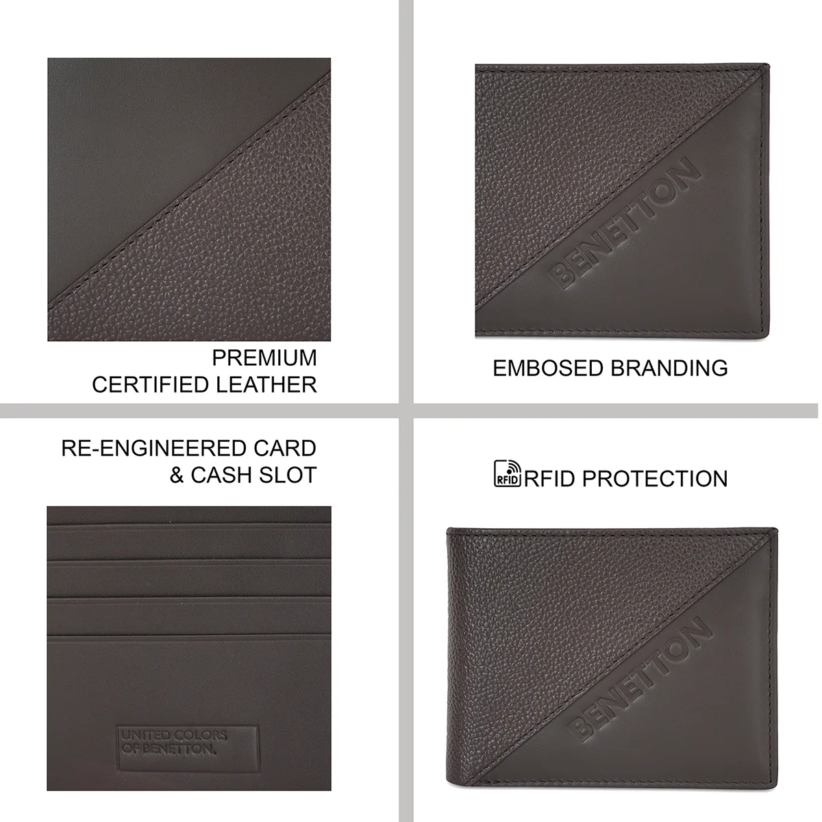 United Colors of Benetton Anselmo Men's Passcase Wallet - Image 4