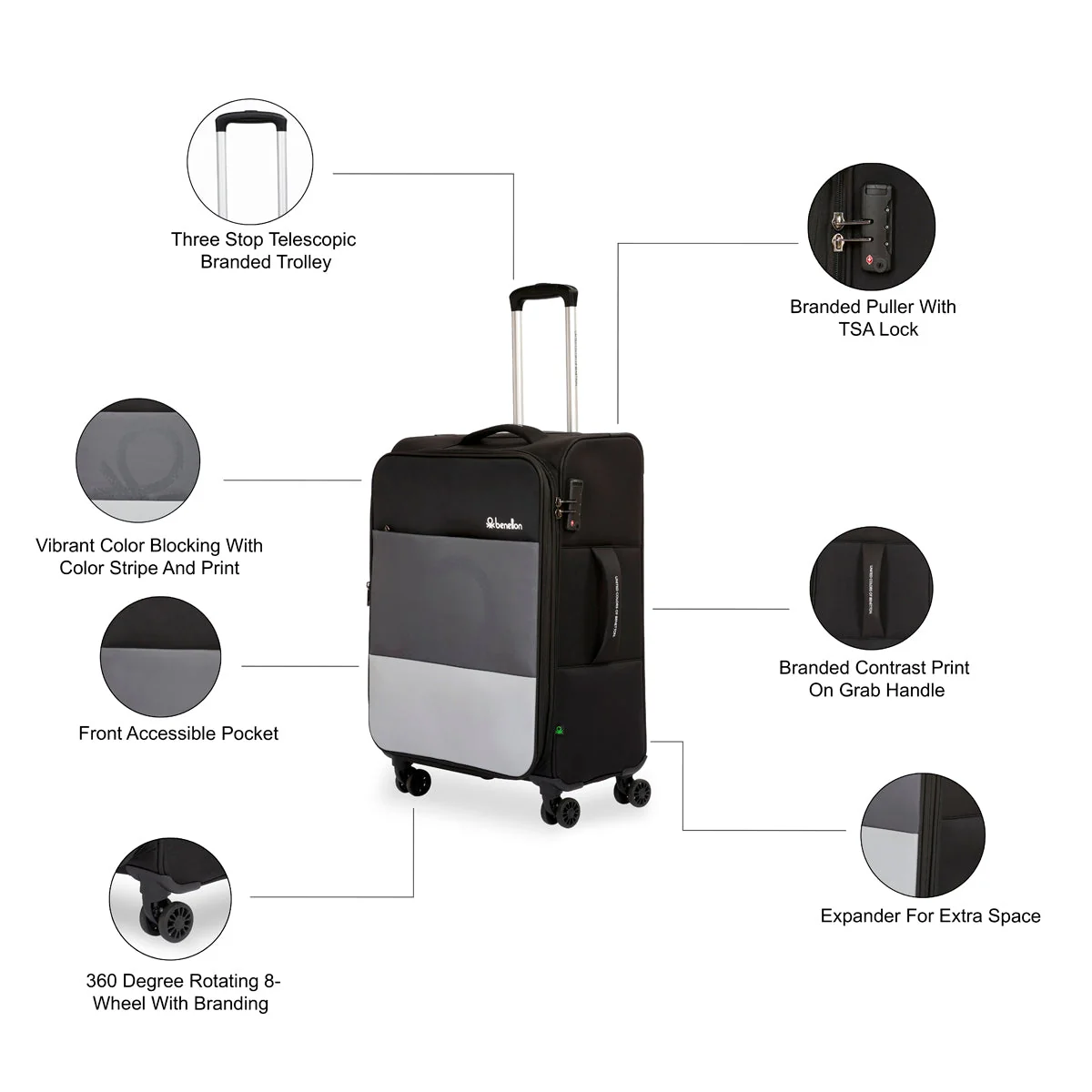 United Colors of Benetton Archimedes Soft Luggage - Image 21