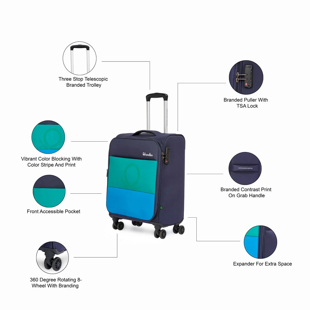 United Colors of Benetton Archimedes Soft Luggage - Image 29