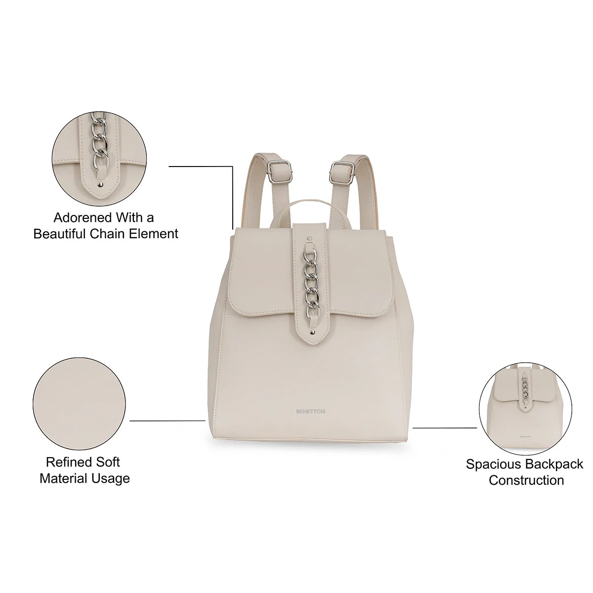 United Colors of Benetton Astrid Women's Backpack - Image 4