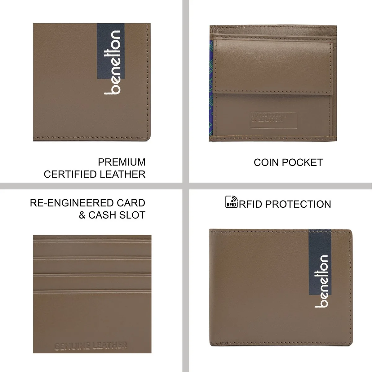 United Colors of Benetton Benzo Men's Global Coin Wallet - Image 8