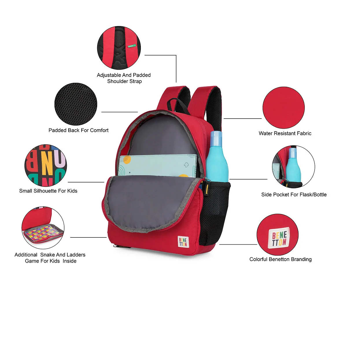 United Colors of Benetton Breeze Back to School Backpack - Image 5