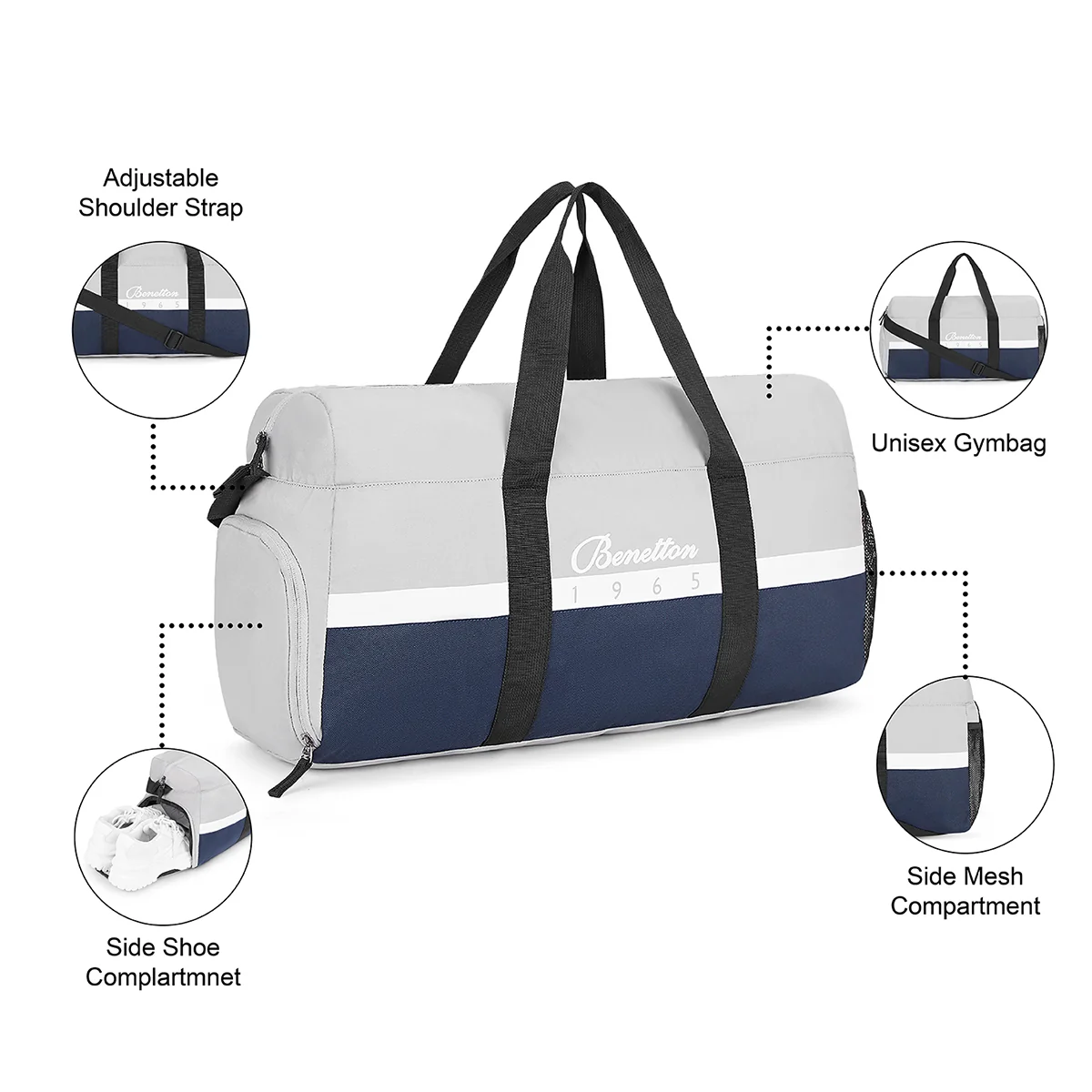 United Colors of Benetton Caiden Unisex Gym Bag - Image 4
