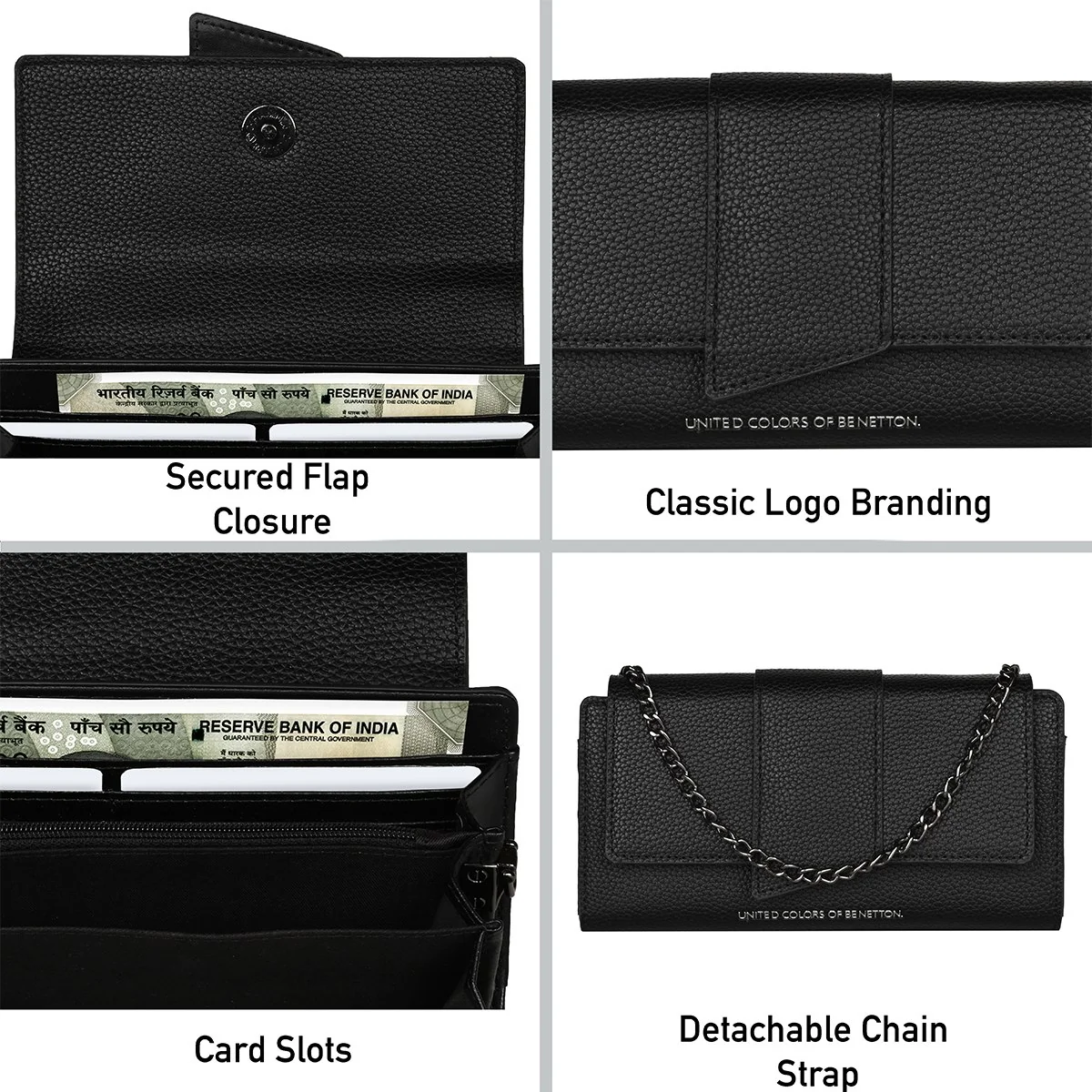 United Colors of Benetton Caraline Women's Flap Wallet - Image 6