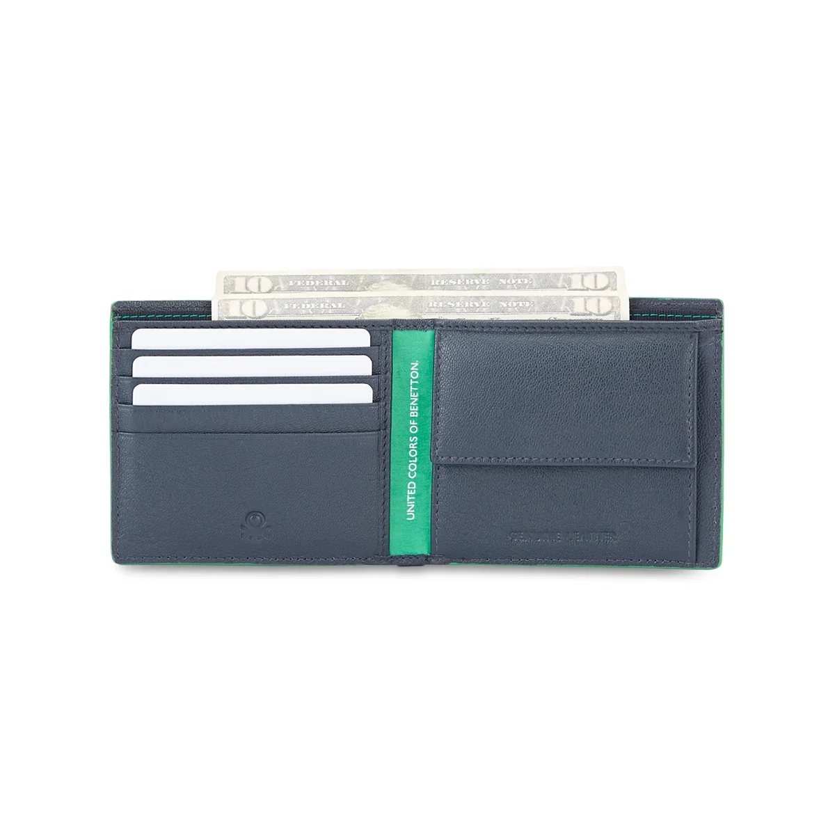 United Colors of Benetton Caspian Men's Global Coin Leather Wallet - Image 5