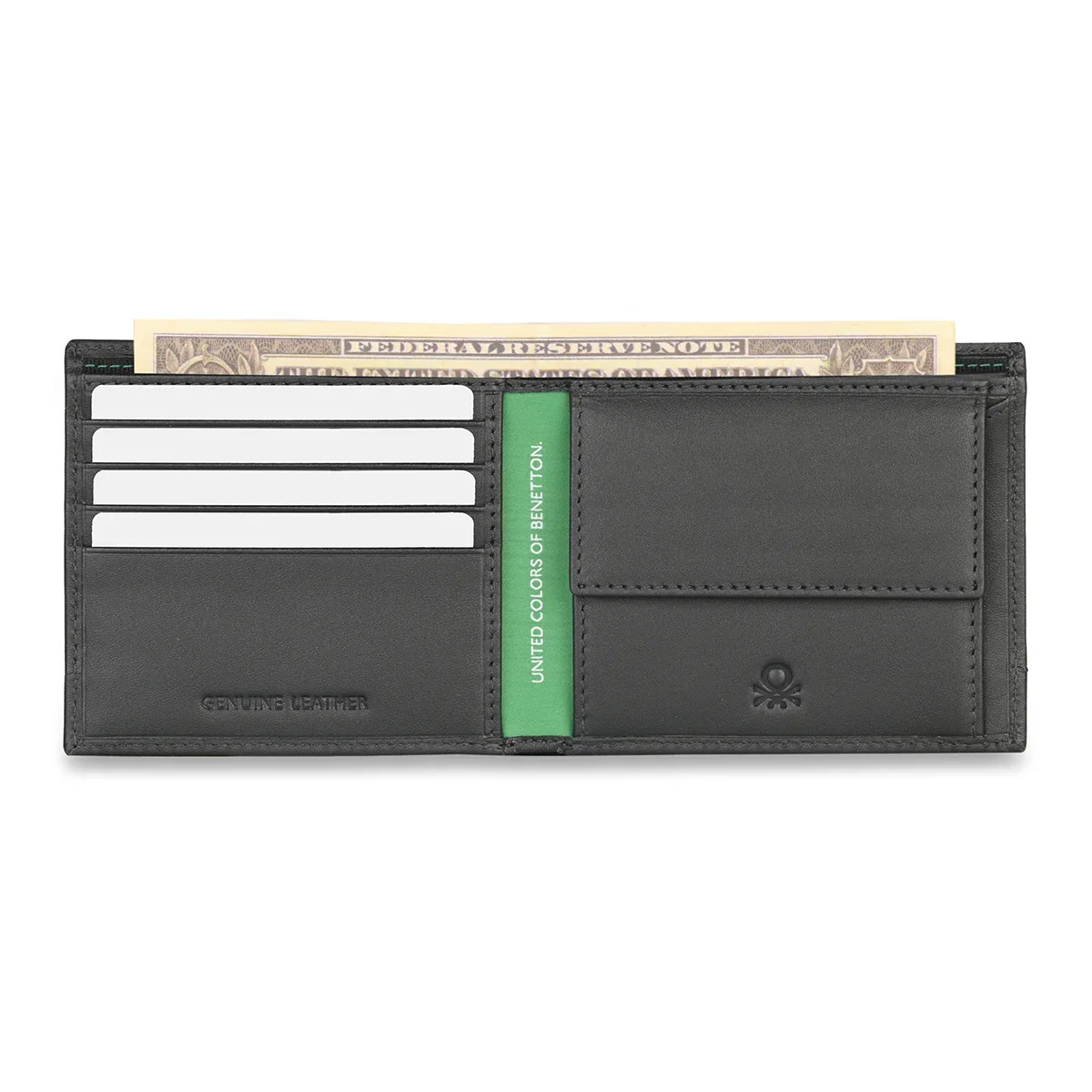 United Colors of Benetton Castriel Men's Global Coin Leather Wallet - Image 5